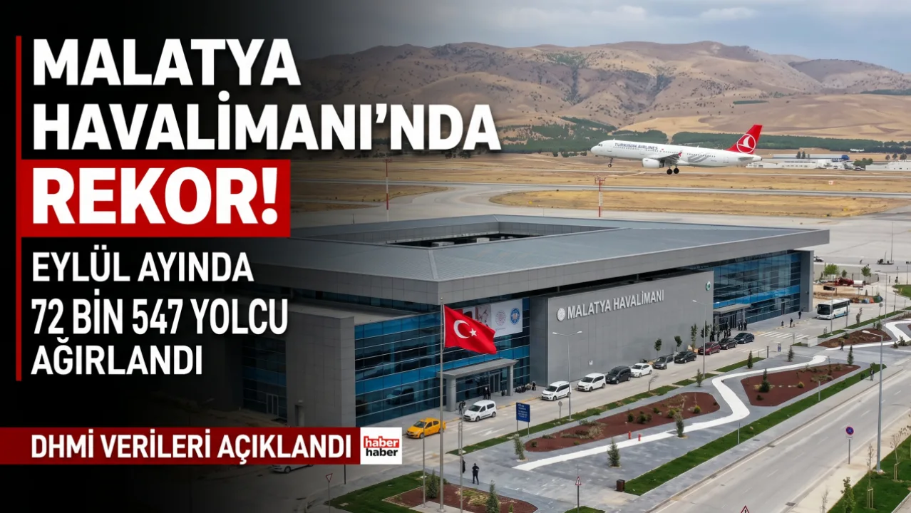 Malatya Havalimanı eylülde 72 bin 547 yolcu ağırladı