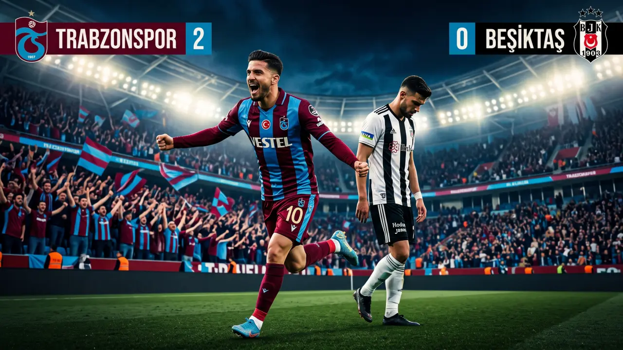 Trabzonspor derbide Beşiktaş'ı 2-0 mağlup etti