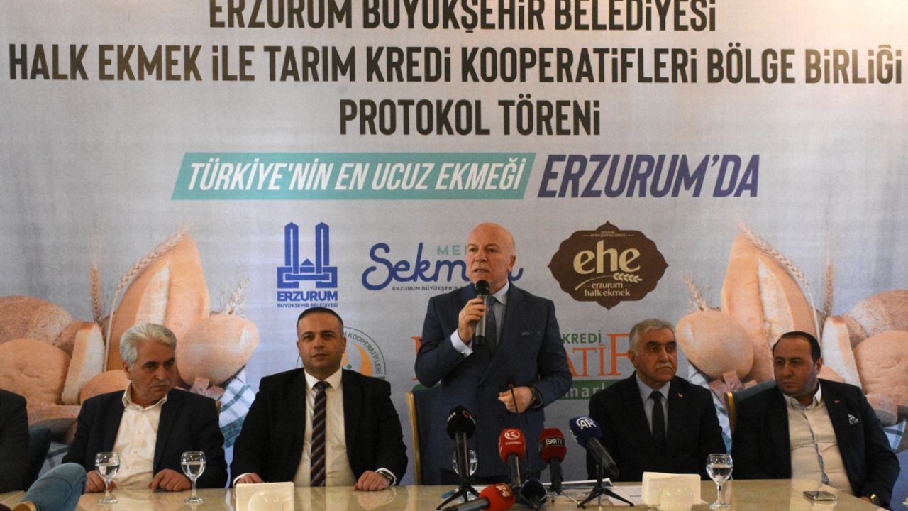 Erzurum'da imzalanan protokolle ekmeğin tanesi 4 liradan satılacak