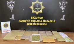 Erzurum'da aracında 8 kilogram uyuşturucu bulunan zanlı tutuklandı