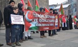 Erzurum'da sağlıkçılar Gazze için "sessiz yürüyüş" yaptı