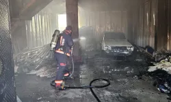 Depo yangında maddi hasar oluştu