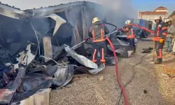 Malatya'da şantiye alanında korkutan yangın