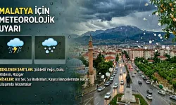 Malatya için sağanak ve dolu yağışı uyarısı