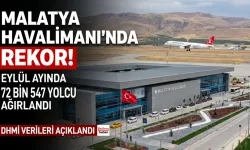 Malatya Havalimanı eylülde 72 bin 547 yolcu ağırladı