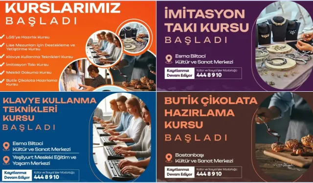 Yeşilyurt Belediyesi'nden Yeni Meslek Edindirme Kursları