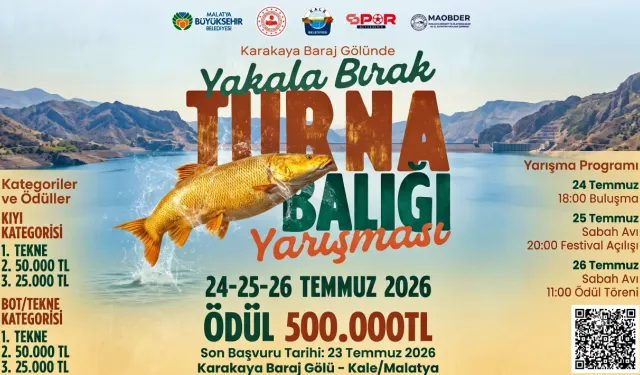 Ulusal Fırat Turna Balığı Yarışması Malatya'da Başlıyor