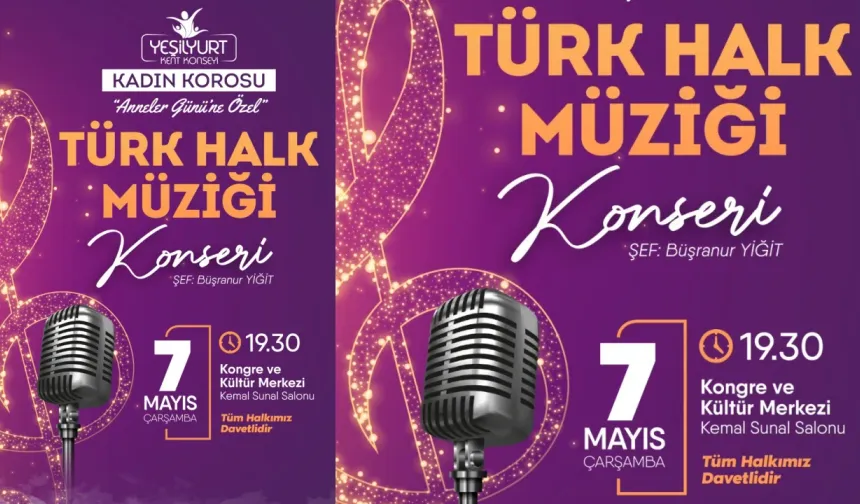Yeşilyurt Kent Konseyi Kadın Korosu'ndan Anneler Günü Konseri