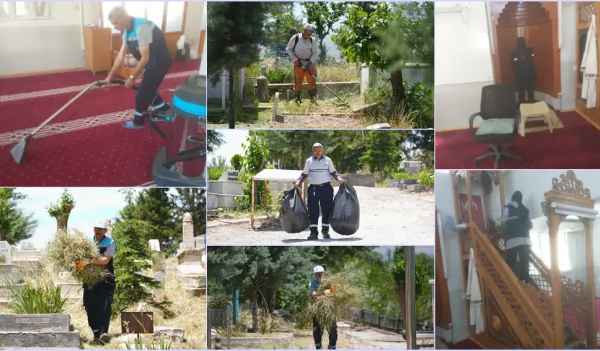 Battalgazi’de Mezarlıklar Ve Camiler Bayrama Hazır