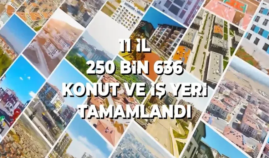 Cumhurbaşkanı Erdoğan: 250 bin konut ve işyeri tamamlandı