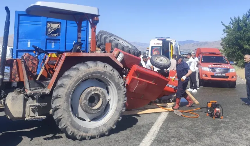 Malatya'da kamyon ile traktör çarpıştı: 1 ölü