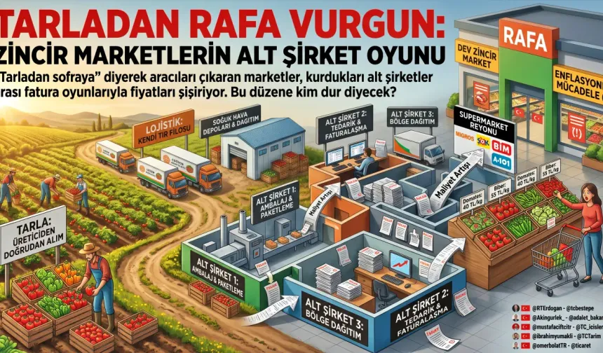 Tarladan Rafa Vurgun: Zincir Marketlerin Alt Şirket Oyunu